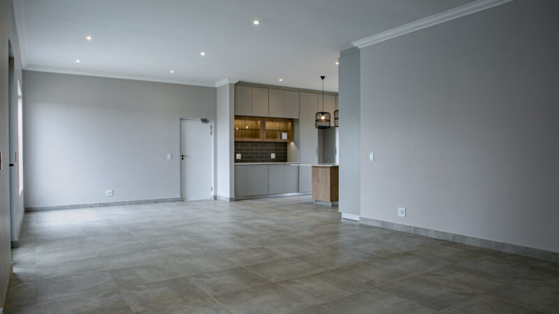 Spacious open-plan interiors