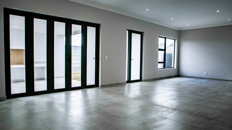 Spacious open-plan interiors